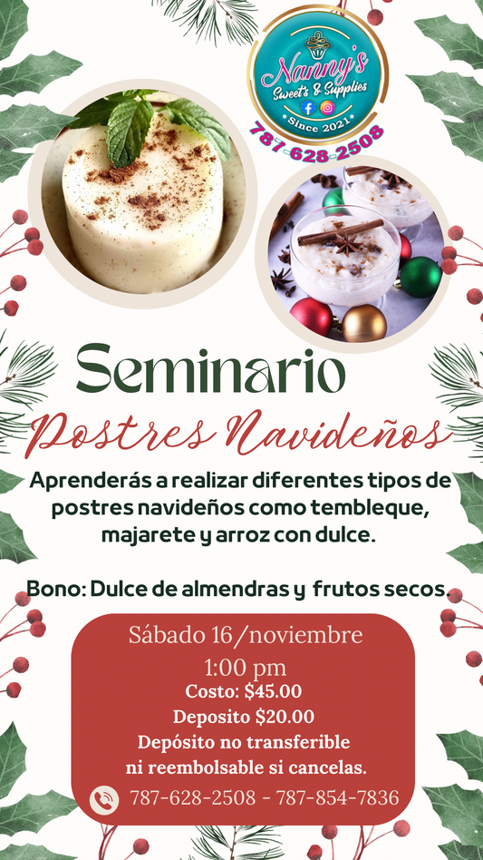 Seminario presencial Postres Navideños